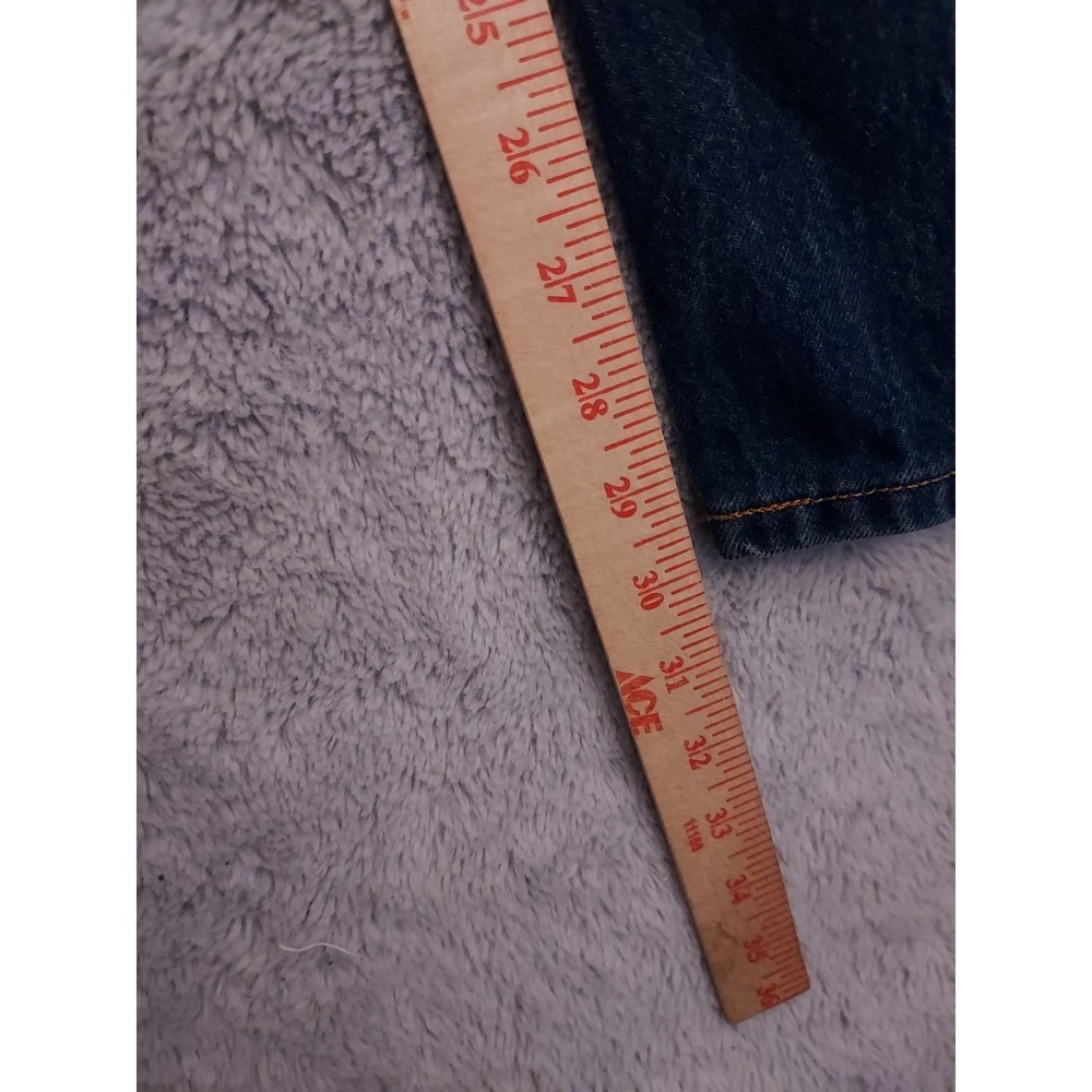 Levis 501xx Jeans Mens 34x32 Button Fly Original Fit Dark Wash Blue Denim Casual - Picture 12 of 15